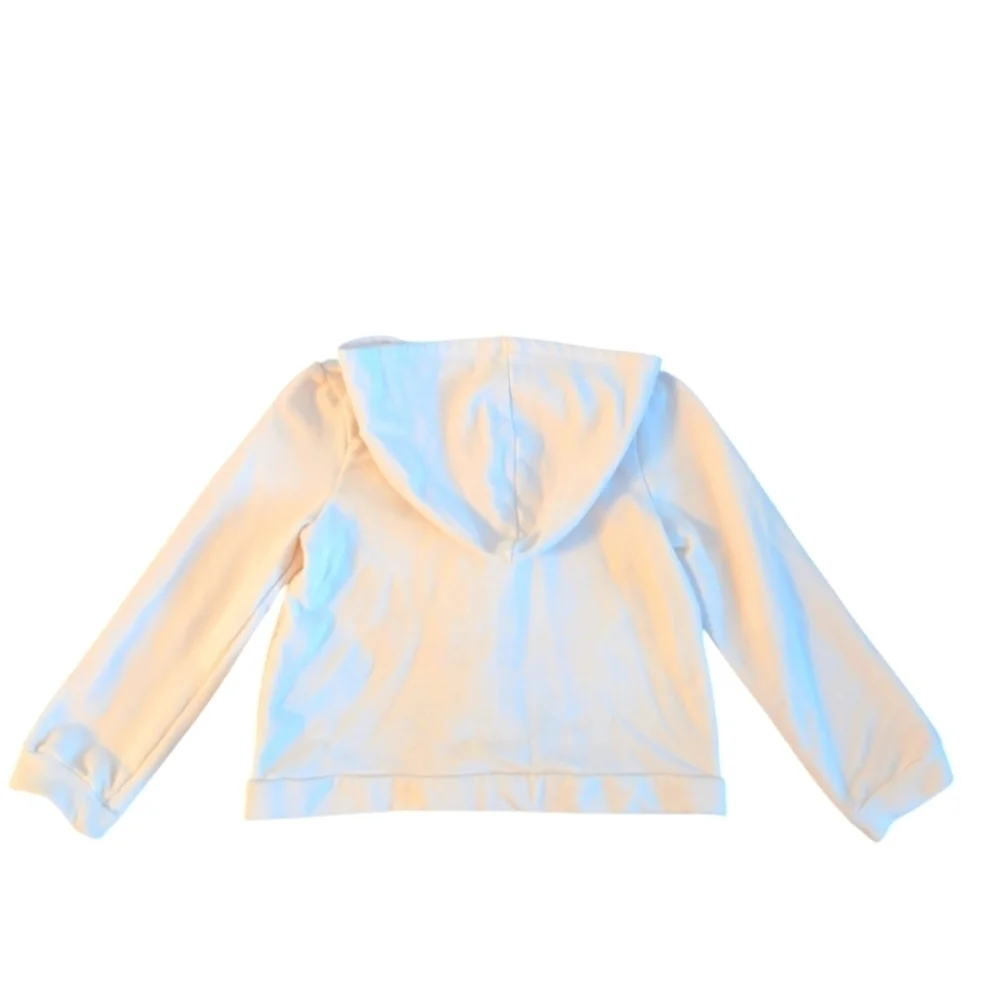 Gymboree Girls White Hoodie with Bear Design Cotton Size 4T-5T